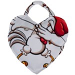 Dabbing Chicken Giant Heart Shaped Tote