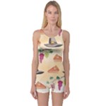 Thanksgiving Watercolor One Piece Boyleg Swimsuit