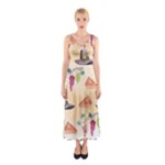 Thanksgiving Watercolor Sleeveless Maxi Dress