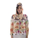 Thanksgiving Watercolor Hooded Windbreaker (Women)