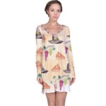 Thanksgiving Watercolor Long Sleeve Nightdress