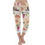 Thanksgiving Watercolor Capri Winter Leggings 