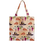 Thanksgiving Watercolor Zipper Grocery Tote Bag