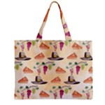 Thanksgiving Watercolor Zipper Mini Tote Bag