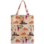 Thanksgiving Watercolor Zipper Classic Tote Bag