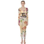 Thanksgiving Watercolor Long Sleeve Catsuit