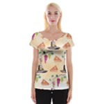 Thanksgiving Watercolor Cap Sleeve Top