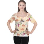 Thanksgiving Watercolor Cutout Shoulder Tee