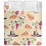 Thanksgiving Watercolor Duvet Cover Double Side (California King Size)