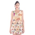 Thanksgiving Watercolor Scoop Neck Skater Dress