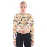 Thanksgiving Watercolor Cropped Sweatshirt