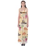 Thanksgiving Watercolor Empire Waist Maxi Dress