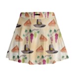 Thanksgiving Watercolor Mini Flare Skirt