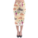 Thanksgiving Watercolor Midi Pencil Skirt