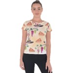 Thanksgiving Watercolor Short Sleeve Sports Top 