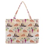 Thanksgiving Watercolor Zipper Medium Tote Bag