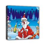 drunk Santa ugly xmas Mini Canvas 6  x 6  (Stretched)