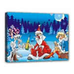 drunk Santa ugly xmas Canvas 16  x 12  (Stretched)