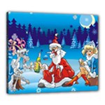 drunk Santa ugly xmas Canvas 24  x 20  (Stretched)