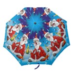 drunk Santa ugly xmas Folding Umbrella