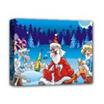 drunk Santa ugly xmas Deluxe Canvas 14  x 11  (Stretched)