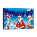 drunk Santa ugly xmas Deluxe Canvas 18  x 12  (Stretched)