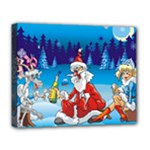 drunk Santa ugly xmas Deluxe Canvas 20  x 16  (Stretched)