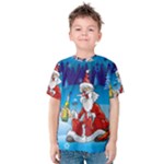 drunk Santa ugly xmas Kids  Cotton Tee