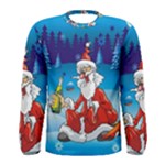 drunk Santa ugly xmas Men s Long Sleeve Tee