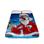 drunk Santa ugly xmas Fitted Sheet (Full/ Double Size)