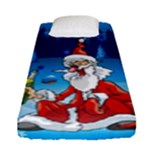 drunk Santa ugly xmas Fitted Sheet (Single Size)