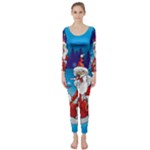 drunk Santa ugly xmas Long Sleeve Catsuit