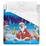 drunk Santa ugly xmas Duvet Cover (Queen Size)