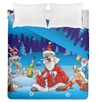 drunk Santa ugly xmas Duvet Cover Double Side (Queen Size)