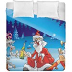 drunk Santa ugly xmas Duvet Cover Double Side (California King Size)