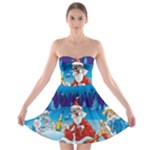 drunk Santa ugly xmas Strapless Bra Top Dress