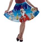 drunk Santa ugly xmas A-line Skater Skirt