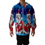 drunk Santa ugly xmas Hooded Windbreaker (Kids)