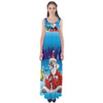 drunk Santa ugly xmas Empire Waist Maxi Dress