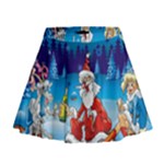 drunk Santa ugly xmas Mini Flare Skirt