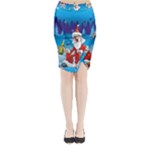 drunk Santa ugly xmas Midi Wrap Pencil Skirt