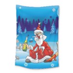 drunk Santa ugly xmas Small Tapestry