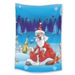 drunk Santa ugly xmas Large Tapestry