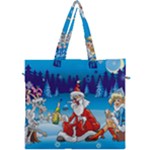 drunk Santa ugly xmas Canvas Travel Bag