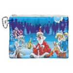 drunk Santa ugly xmas Canvas Cosmetic Bag (XL)