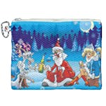 drunk Santa ugly xmas Canvas Cosmetic Bag (XXL)