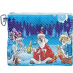 drunk Santa ugly xmas Canvas Cosmetic Bag (XXXL)