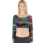 Christmas Zwarte Piet Long Sleeve Crop Top