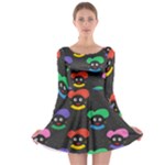 Christmas Zwarte Piet Long Sleeve Skater Dress