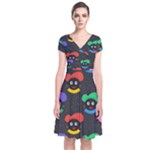 Christmas Zwarte Piet Short Sleeve Front Wrap Dress